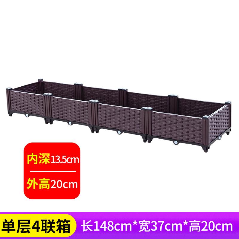 Vegetable Growing Box: Outdoor/Courtyard/Rooftop/Balcony Large Thickened Plastic Planter Trough
