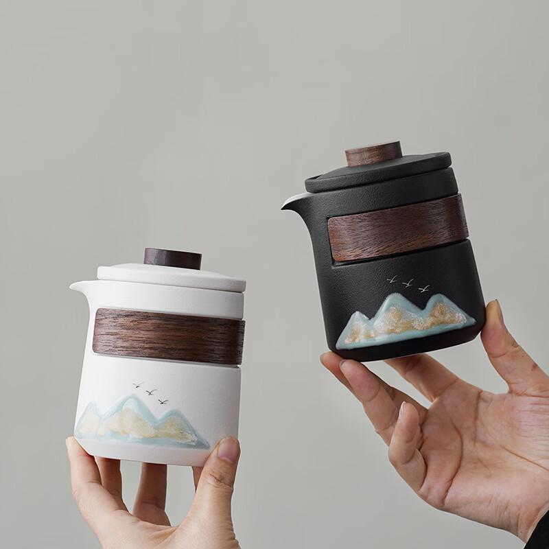 Zhui Jia Portable Hand-Painted Ceramic Travel Tea Set