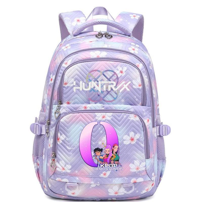 K-Pop Anime Style Unisex Large Capacity Backpack 20-35L Nylon School Bag With Arc Shoulder Straps Daily Use