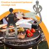 Griglia Portasalsicce Divertente Acciaio Inossidabile Porta Hot Dog Stabile Leggero Strumento per Grigliare BBQ per Campeggio Picnic all'Aperto Giardino Riutilizzabile Accessori BBQ