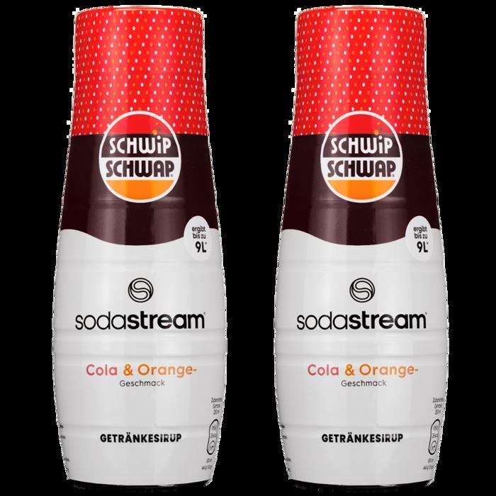 Sirop pour SodaStream - Schwip - Cola Orange - 2 Bouteilles - 440 ML - Saveur Pétillante