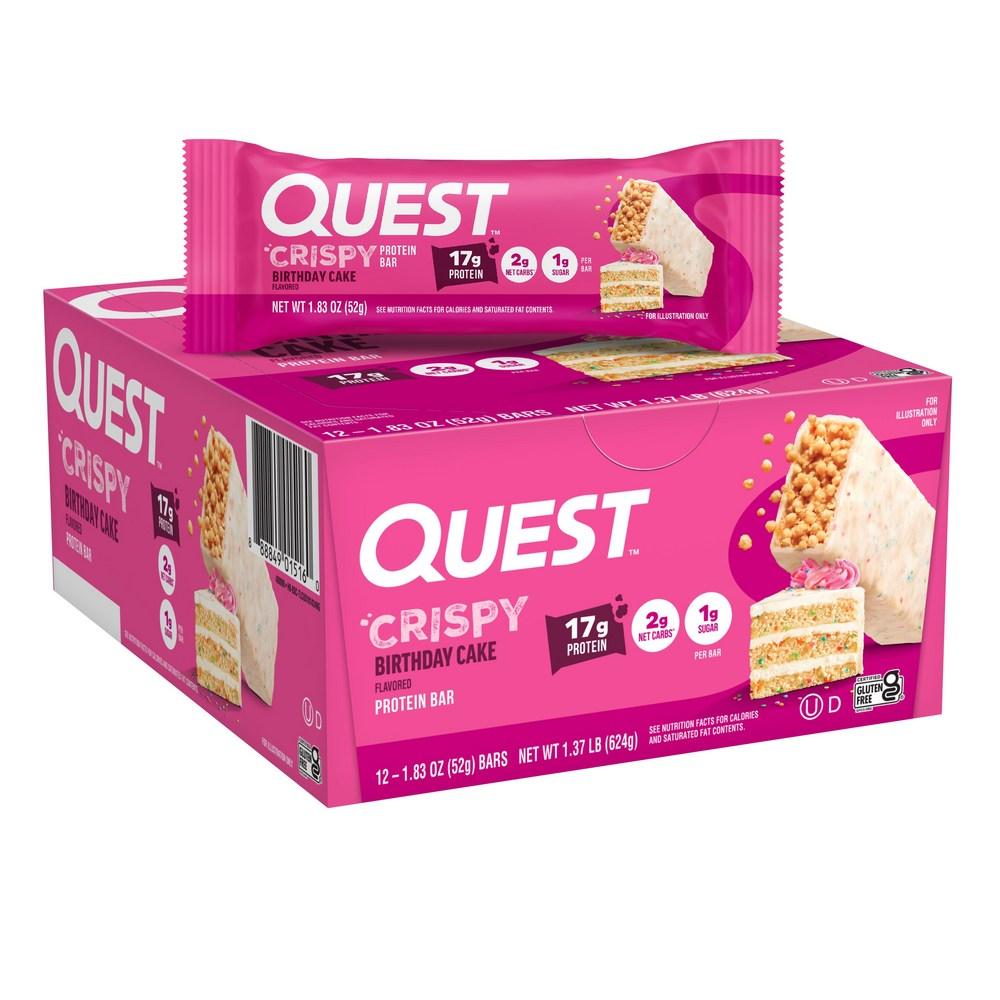 Quest Nutrition Hero Protein Bar Crispy Birthday Cake Flavor 12 pcs 1 pcs Ingredients: may be subject to change at the | 12 pcs 1 pcs