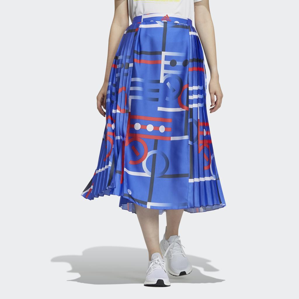 Adidas Aop Pleated Tennis Skirt Women Skirts Blue H09674