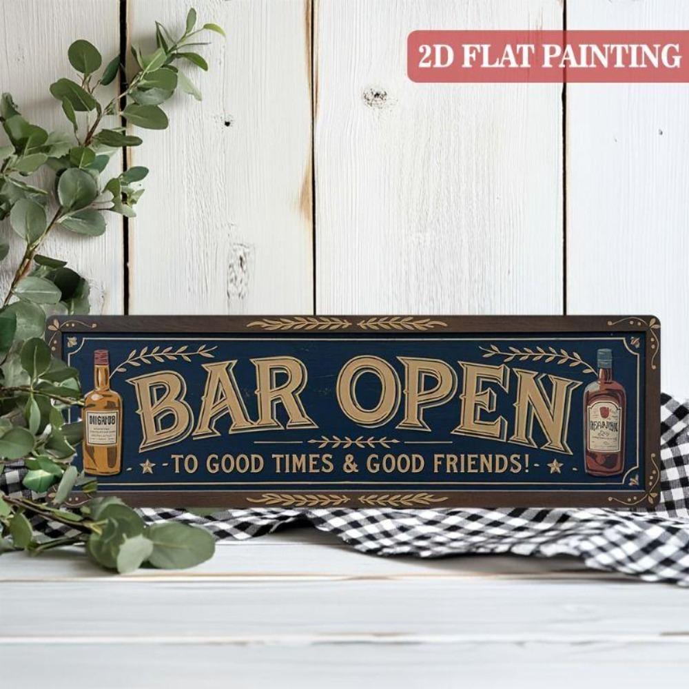 Retro Metal Wall Art for Home Office Beer Bar Decor