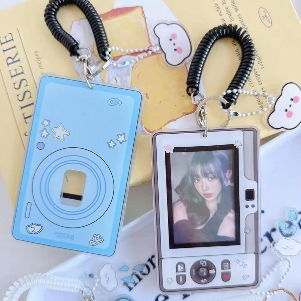Keychain Pendant Acrylic Card Holder 3 Inch Kpop Photocard Holder  for Backpack Accessory