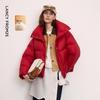 Eileen Elite Stand-Collar White Goose Down Jacket