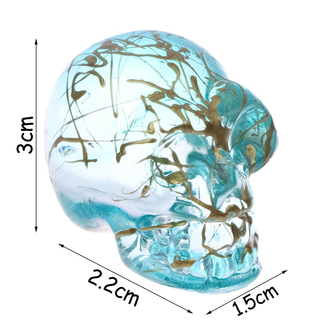 10 Pcs Gemstone Carving Skull Statue Hand Carved Human Skeleton