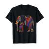 Elephant Colorful Unisexdala Pattern African Animal T Shirt Vintage Breathable Stretched Stylish Designer Clothes Casual