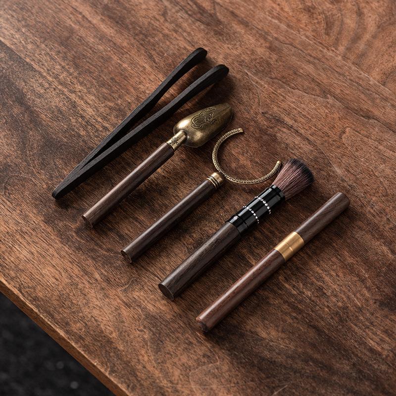 Suet Jade Porcelain Tea Ceremony Six Gentlemen Accessories Tea Needle Teaspoon Tea Clip Pen Holder Tea Brush High-grade Chinese Pen Holder