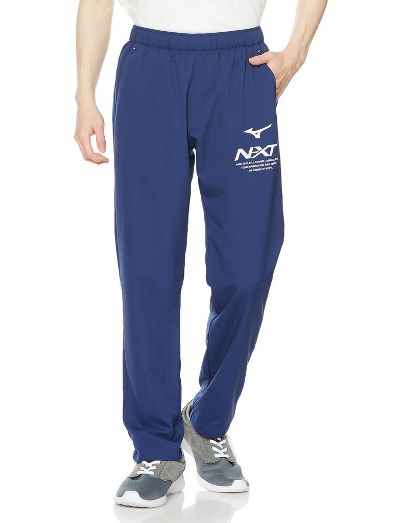 Mizuno Move Cross Estate Size Easy To Move Slim Fit N-XT Pants, Men's, Blue/White, XL, 32JDA220, Moisture-Wicking, Quick-Drying, In,