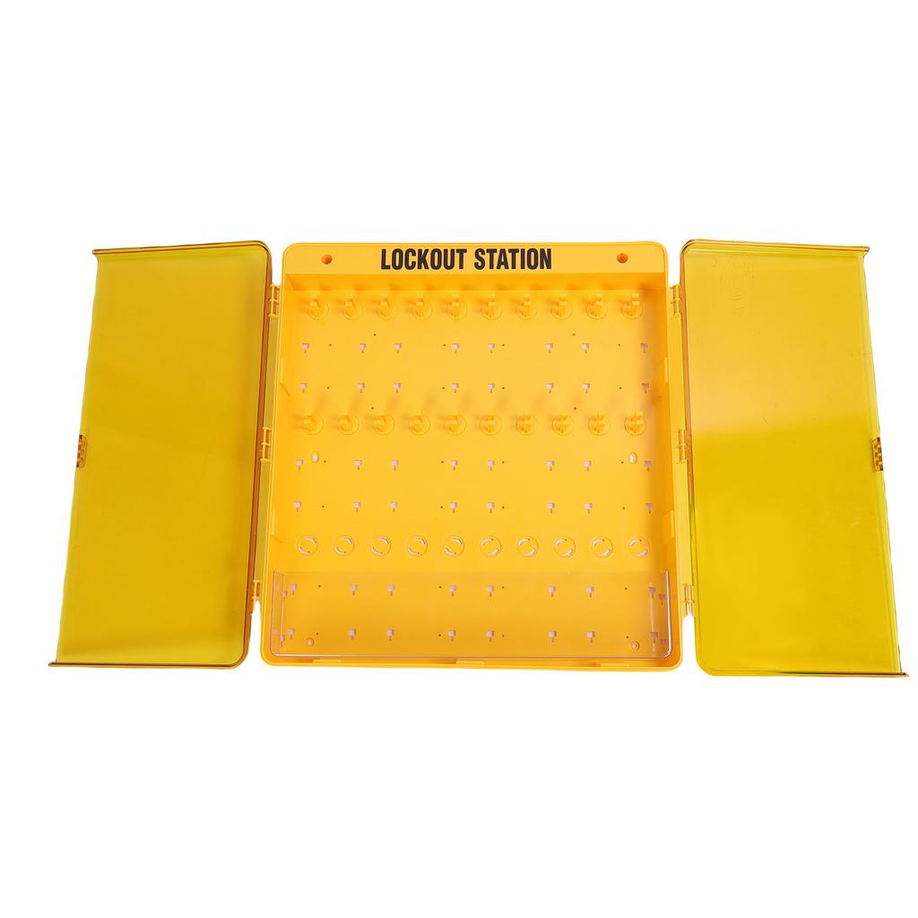 Lockout Tagout Station PC Transparent Cover Dust Proof Multifunctional Wall Mount Lock Out Tag Out