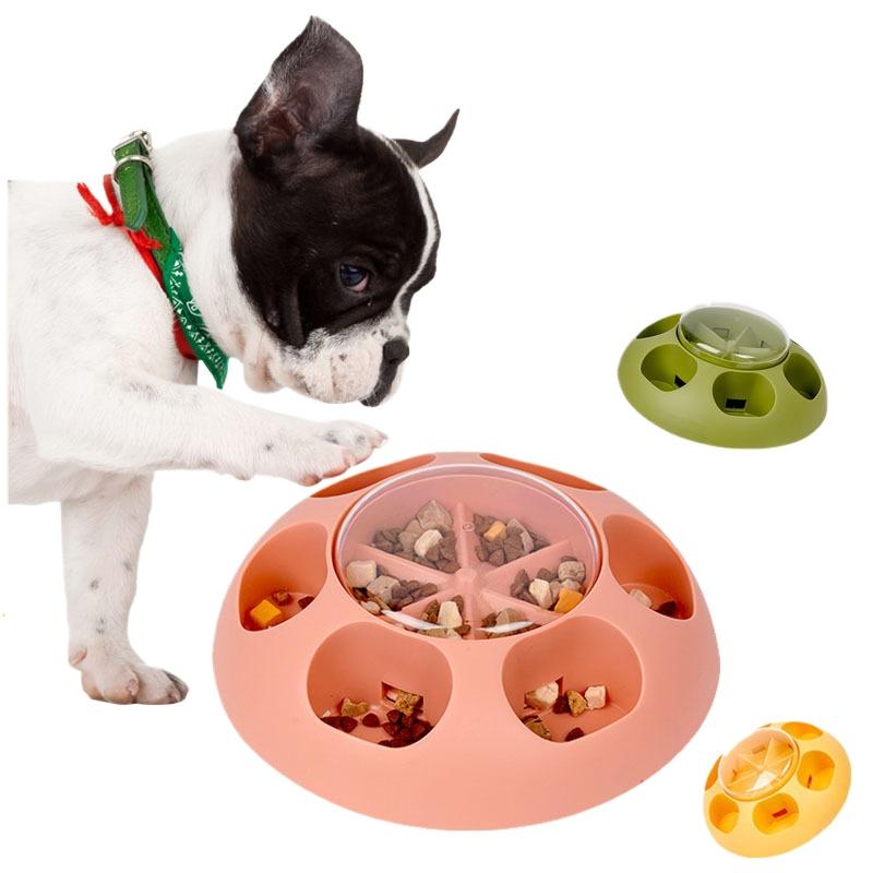 1PC Dog Puzzle Toys Push Type Feeder Leakage Interactive Feeding Toy for Small Medium-sized Cat Slow Food Dispenser Storage Bowl