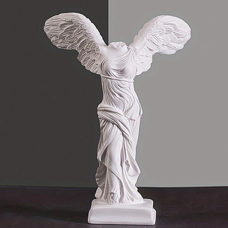 1pcs Resin Greek Goddess Of Victory Character Statue Angel Wing Art Figurine Decoration Home Office Decor Sculpture Ornament