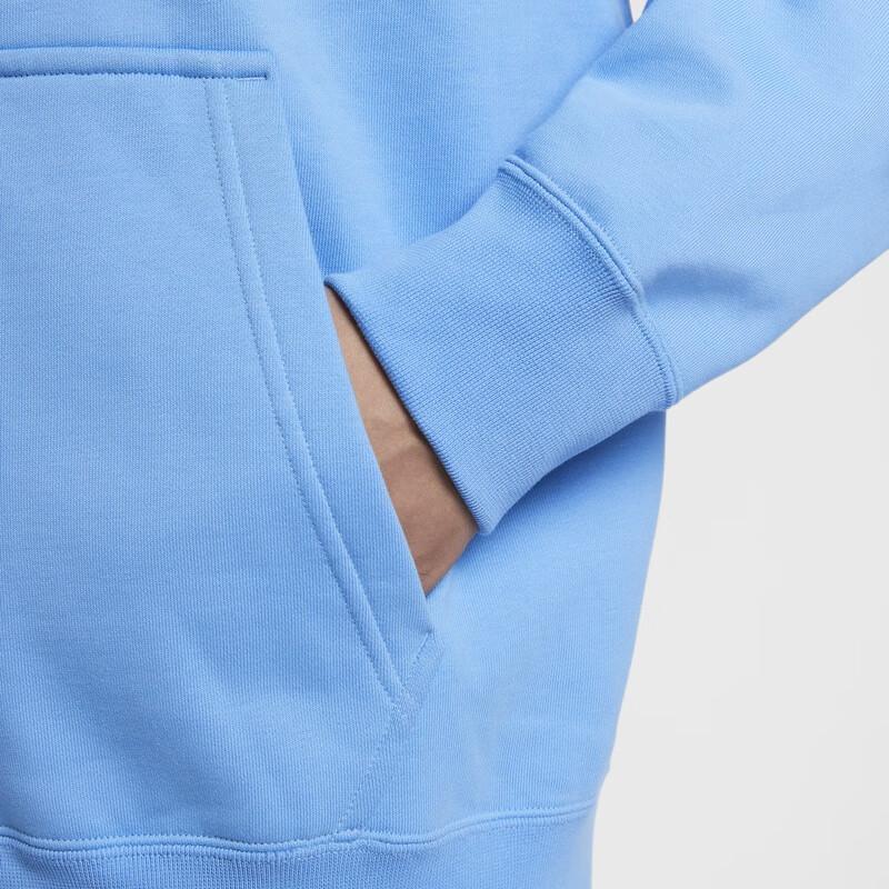 Nike Solo Swoosh Fashion Versatile Hooded Zipper Fleece Long Sleeve Jacket Sweatshirt Men Jackets University-Blue White DR0403-412