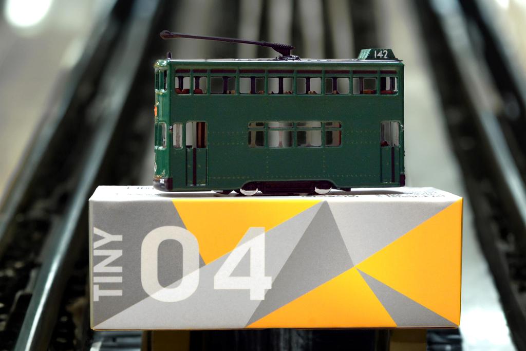Tiny City 1/120 Nr. 32 Hongkong Straßenbahn (Shek Tong Tsui) Diecast Miniaturauto