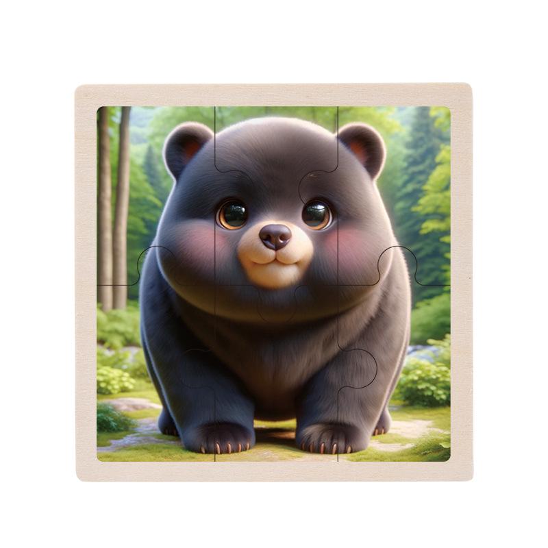 Wooden Educational Jigsaw Puzzle for Toddlers, Ages 1-5