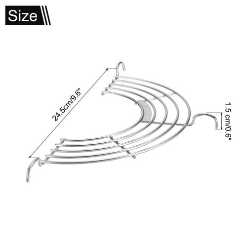 uxcell Semi-Circular Oil Drainer, Stainless Steel Tempura Strainer, for Home Baking, Cooking, Grilling, and Deep Frying, Silver, 24.5cm Long