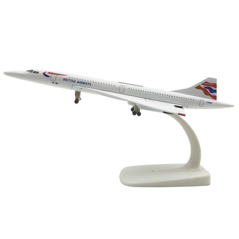 

1/300 Scale 20cm British Airways Concorde Airplane Model Toy Alloy Metal Aircraft with Wheels Collected Gift By Aviation