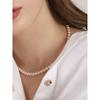 Sw Pearl Silver925 Necklace Ps083N_8Mm White Gold