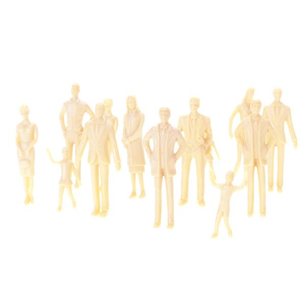 40x Model People Architectural 1:30 Scale Unpainted Standing Figures for Miniature DIY