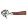 58mm Bottomless Portafilter Single Spout Stainless Steel Coffee Portafilter   Wood Handle