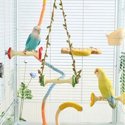 Creative Parrot Standing Stick Sturdy Fruit Core Shaped Bird Perch Stand Grinding Claws Durable Bird Beak Grinding Stone