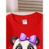 European sizes Girls' Round Neck Sweatshirt, Casual Printed Pullover, Adorable Animal Prints, Autumn And Winter Warm Fashion Top.