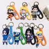 Cartoon PVC Naruto Anime Peripheral Toy Doll Keychain Naruto Silicone Figure Car Key Chain Christmas, Halloween Gift