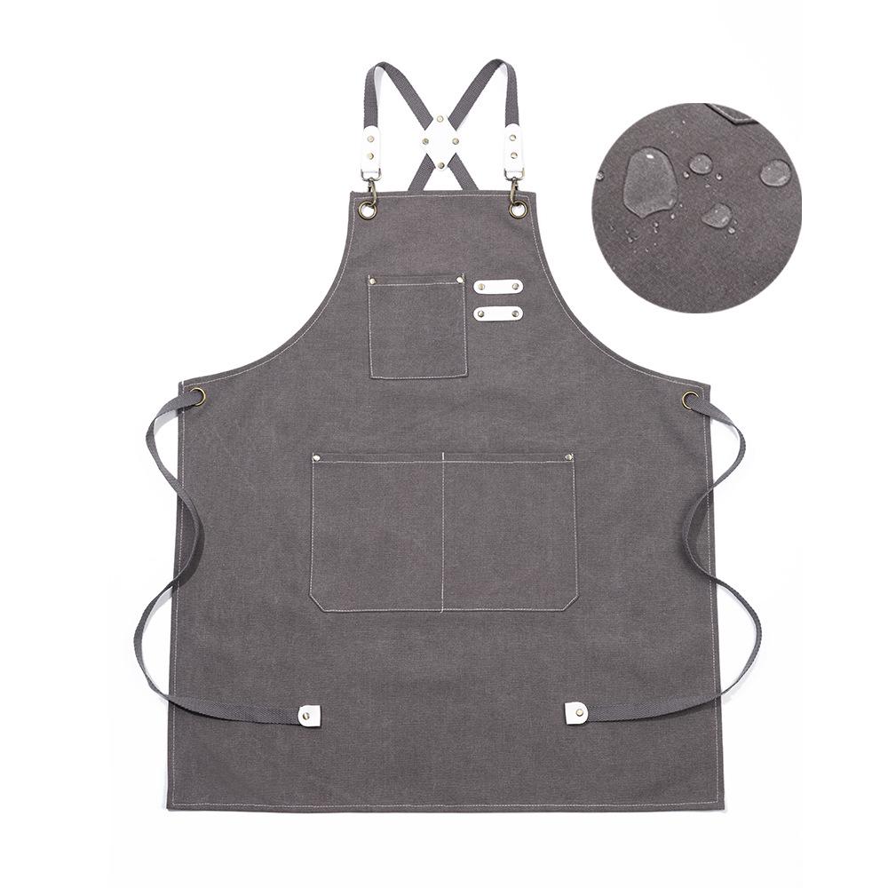 Thickened Canvas All-Cotton Apron for Cooking, Gardening, and Nail Art