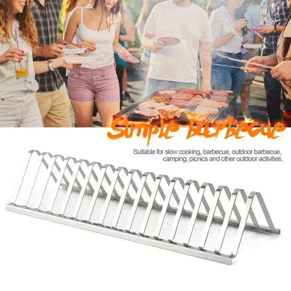 Stainless Steel Roasting Stand BBQ Accessories Roast Chicken Leg Stand 12 Inch Barbecue BBQ