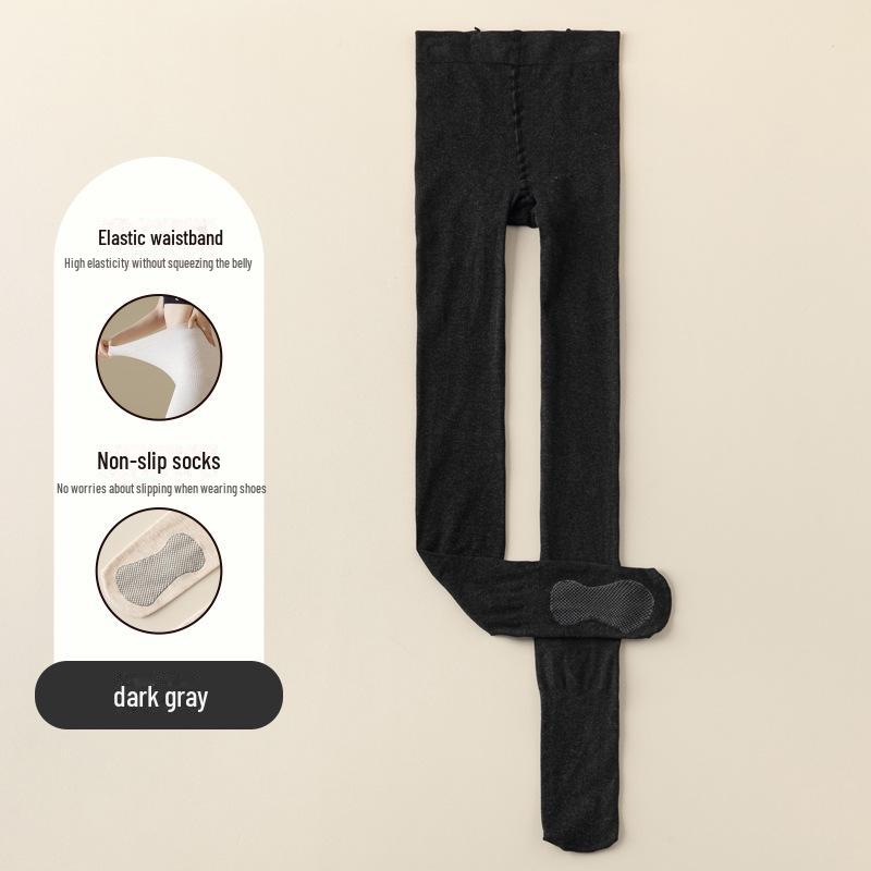 Beibige Women's Black Cotton Leggings - Winter-Ready, Bare Leg Effect, Thick Pantyhose