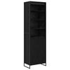 Tall Cabinets Black Oak Effect 60 X 36 X 200 Cm