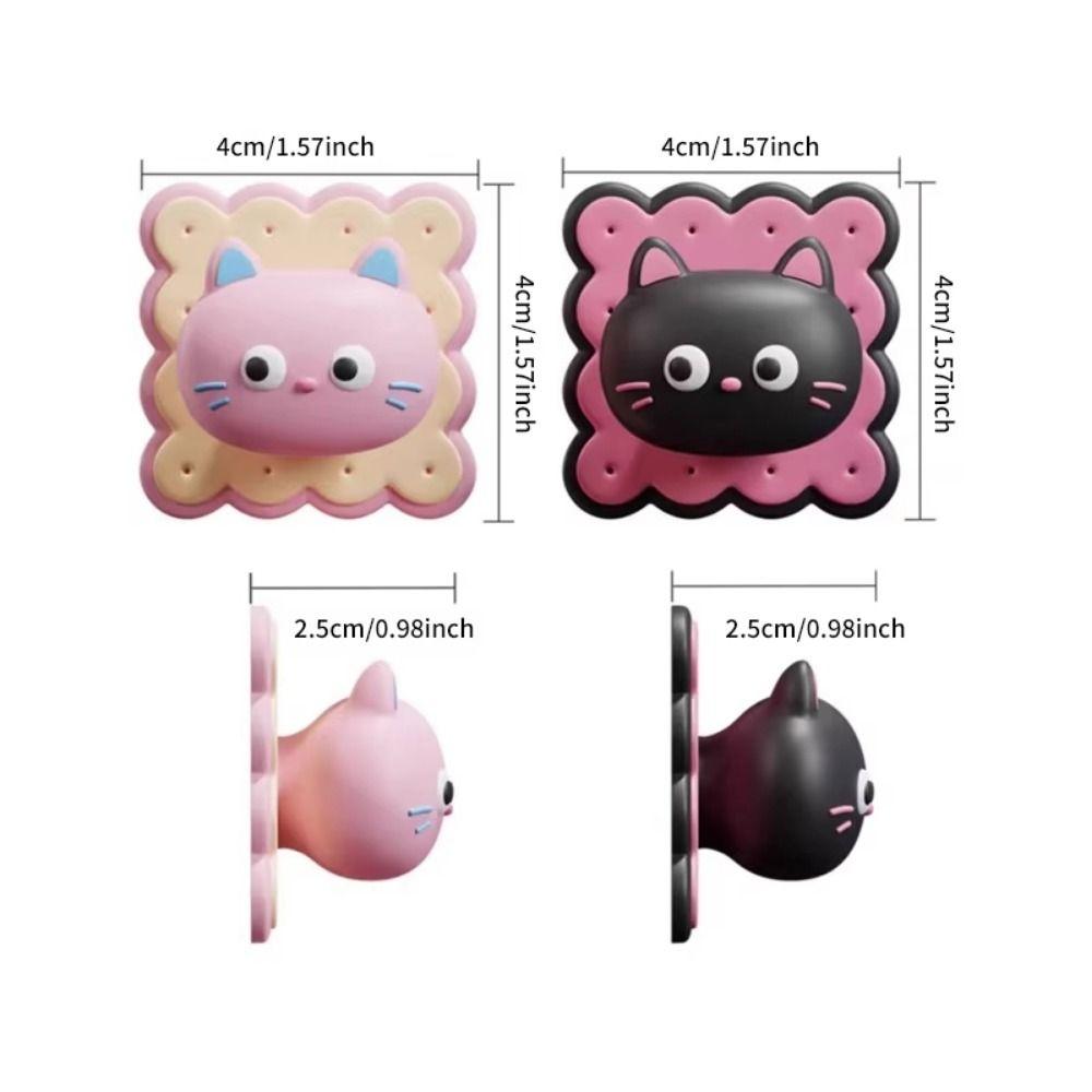 Cartoon Cat Door Handle Protector Silent Door Shock Absorber  Wall Decoration