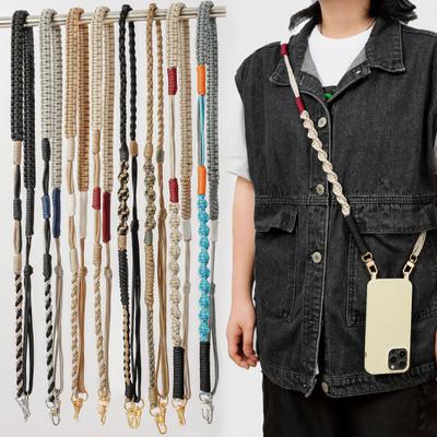 Handy-Lanyard Verstellbare Passform Crossbody-Gurt Hochfestes Geflochtenes Seil Anti-Verlust Freihändige Handy-Halskette
