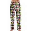 Pajama Pants Sleepwear Casual Drawstring Elastic Waist Pants Comfy Straight Yoga Loose Trousers