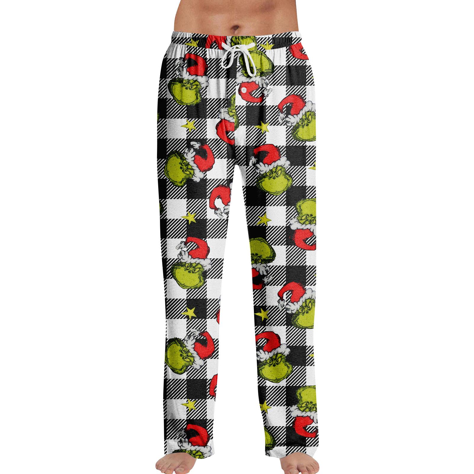

Pajama Pants Sleepwear Casual Drawstring Elastic Waist Pants Comfy Straight Yoga Loose Trousers S