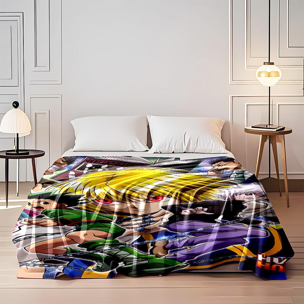 Characters with Dynamic Poses and Vibrant Colors In a Dramatic Scene. for All Seasons Blanket Lunch Break Throw Gift