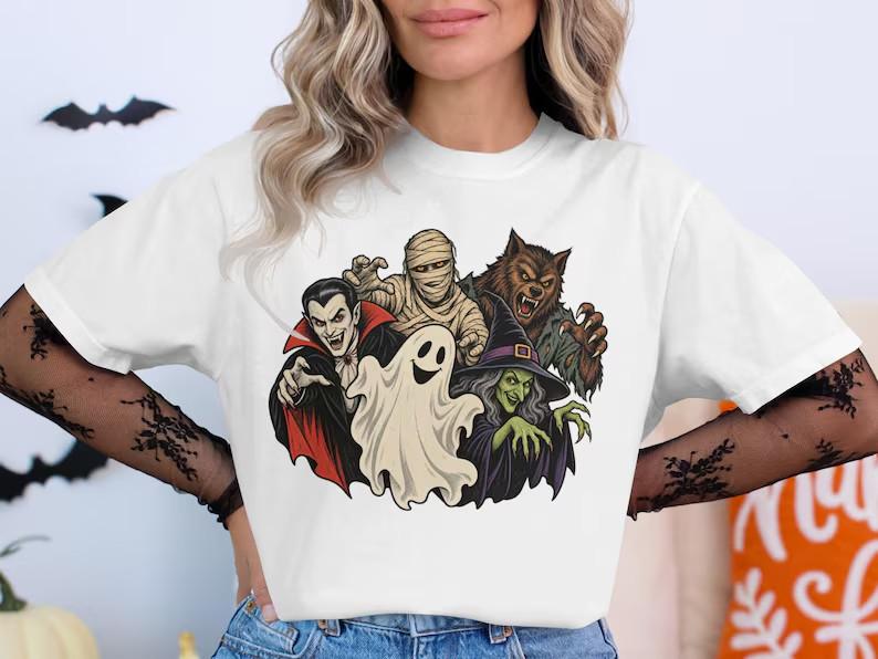 Monster Mash Shirt: Retro Halloween Spooky Season Tee