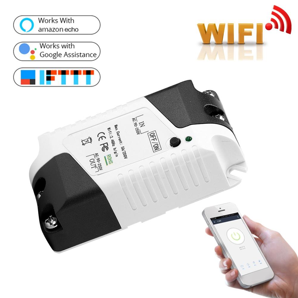 90 250V WiFi Smart Home Breaker Switch Module Voice APP Remote Control for Google Home Alexa