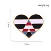 Creative Heart Shaped Rainbow Brooch Stylish Alloy Enamel Pin For Fashionable Personalization