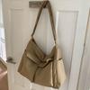 2025 Summer Large-capacity Canvas Bag Simple Leisure Travel Shoulder Bag Fashion Messenger Bag Street Trend Messenger Bag