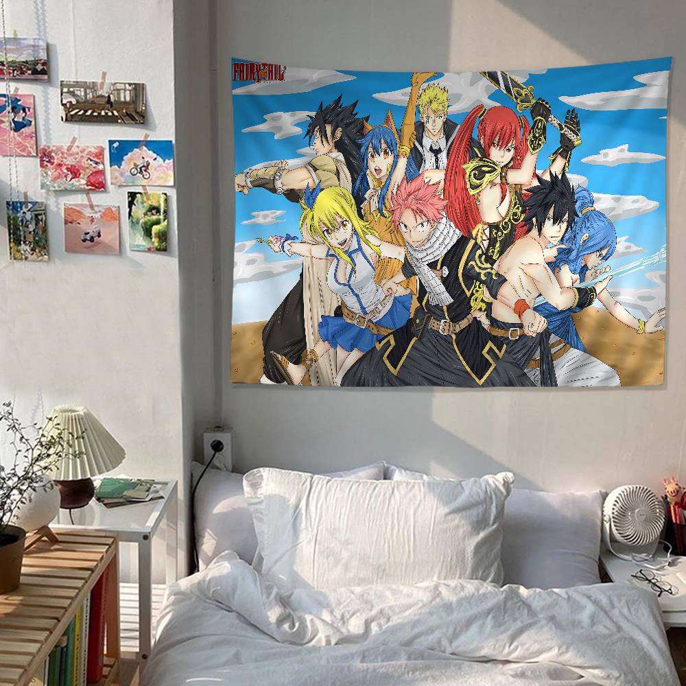 Fairy Tail Anime Chart Tapestry Art Science Fiction Room Home Decor Cheap Hippie Wall Hanging