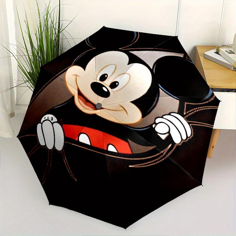 

Mickey Mouse,Cartoon Character Automatic Umbrella Tri fold Portable Umbrella, Best Holiday Gift for Men and Women, Durable Iron Frame, Pla