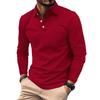 2024 European & American Men's Long-Sleeve Sports Polo Shirt for Spring & Autumn