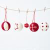 6Pcs Christmas Wool Ball Hanging Pendants Lightweight Christmas Tree Decor Hanging Ornaments Home Party Decorations