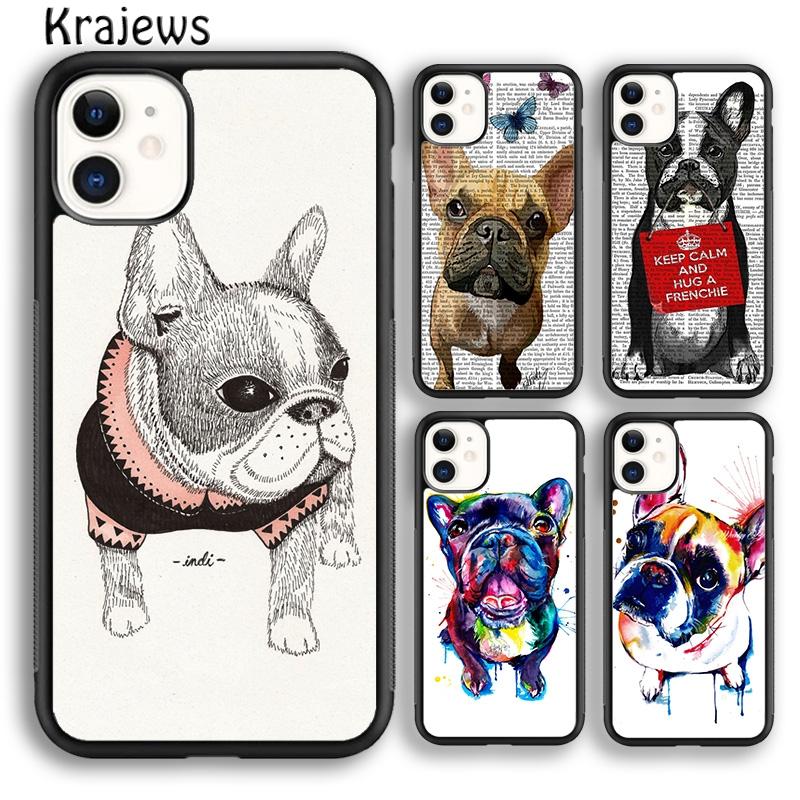 Krajews Cute Funny French Bulldog Phone Case Cover For iPhone 17 Air 16 15 14 plus 11 12 pro max coque Fundas