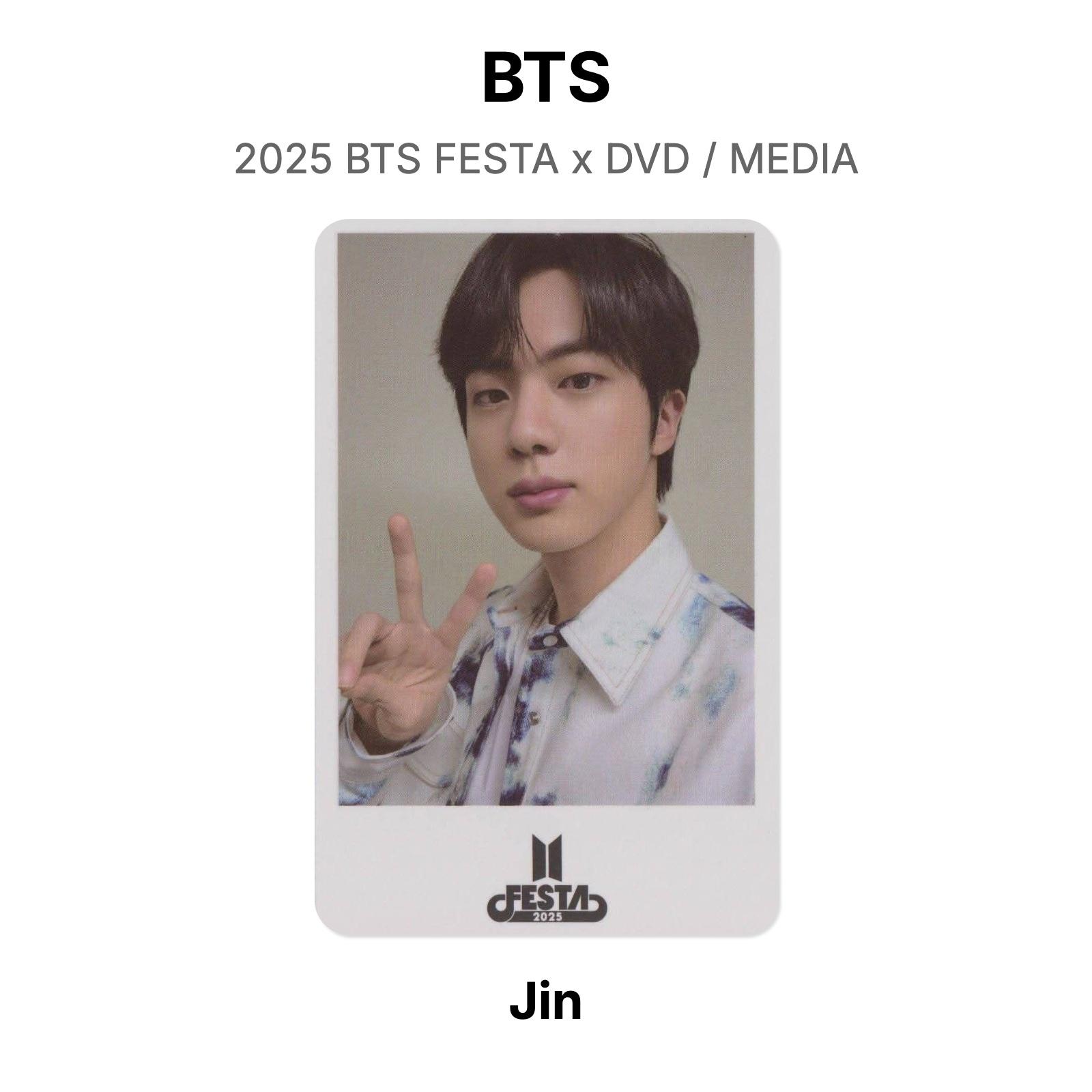 BTS 2025 BTS FESTA x DVD / MEDIA Official Photocard Jin