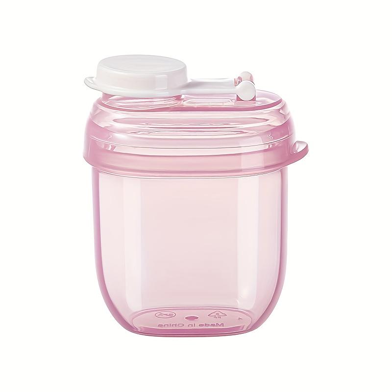 1pc Portable Formula Dispenser with Spill-Proof Lid & One-Touch Operation -Feeding Container with Measurement Scale & Spoon Slot