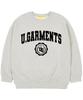 UNION GARMENTS [Fleece-Lined] Emblem Logo Oversized Sweatshirt Oatmeal