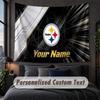 Custom Name Text Tapestry,Pittsburgh Steelers Decorative Wall Hanging, Background Tapestry For Home Bedroom
